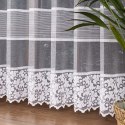 Firanka żakardowa ze wzorem pasowym, wys. 250cm, kolor biały 017563/000/001/000250/1