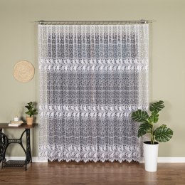 Firanka żakardowa ze wzorem po całości, wys. 250cm, kolor biały 049348/000/001/000250/1