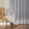 Firanka żakardowa ze wzorem po całości, wys. 250cm, kolor biały 131011/000/001/000250/1