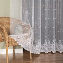 Firanka żakardowa ze wzorem po całości, wys. 250cm, kolor biały 131011/000/001/000250/1