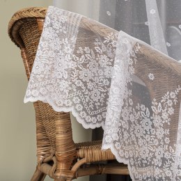 Firanka żakardowa ze wzorem po całości, wys. 250cm, kolor biały 131011/000/001/000250/1