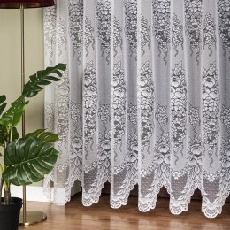 Firanka żakardowa ze wzorem po całości, wys. 250cm, kolor biały 361350/000/001/000250/1