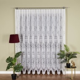 Firanka żakardowa ze wzorem po całości, wys. 250cm, kolor biały 361350/000/001/000250/1