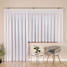 JAGODA Firanka żakardowa gotowa, 250x300 cm, kolor biały 018534/FBP/001/300250/1