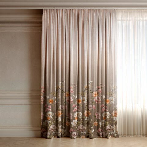 LIORA Tkanina dekoracyjna VELVET ze wzorem po całości, wys. 300cm, kolor 004 beżowy D00379/VEL/004/000300/1