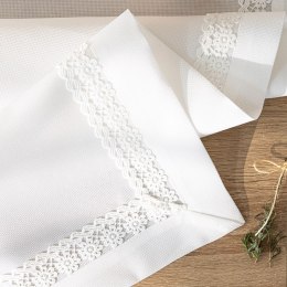 MODENA Bieżnik z gipiurą, 38cmx140cm, kolor biały 202725/KSP/L01/038140/1