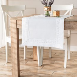 MODENA Bieżnik z gipiurą, 38cmx160cm, kolor biały 202725/KSP/L01/038160/1