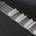 PREMIUM Taśma podwójna zakładka 10cm, marszczenia 1:2 (sznurek transparentny) lub 1:2,5 (sznurek biały), transparentna 17.100.20