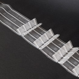 PREMIUM Taśma podwójna zakładka 10cm, marszczenia 1:2 (sznurek transparentny) lub 1:2,5 (sznurek biały), transparentna 17.100.20