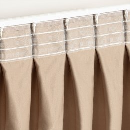 PREMIUM Taśma podwójna zakładka 10cm, marszczenia 1:2 (sznurek transparentny) lub 1:2,5 (sznurek biały), transparentna 17.100.20