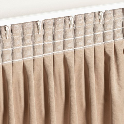 PREMIUM Taśma smok (sznurek transparentny) lub ołówek (sznurek biały) 10cm, marszczenie 1:2 transparentna 17.100.200.3/2 TASMAP/