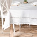 SELVIA Obrus z gipiurą, 140x180cm, kolor biały 250200/KSP/L01/140180/1