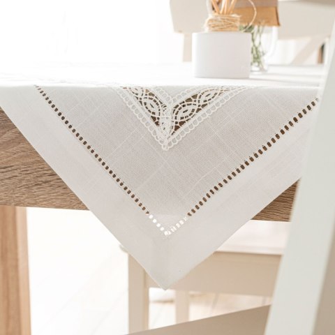 SELVIA Serweta z gipiurą, 85x85cm, kolor biały 250200/KSP/L01/085085/1