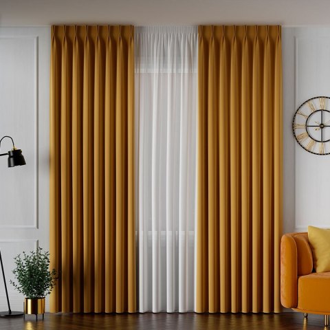 SERINA Tkanina dekoracyjna, wys. 300cm, kolor 034 ciemny szafranowy 318744/TDP/034/000300/1