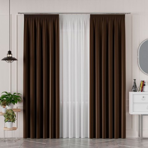 SERINA Tkanina dekoracyjna, wys. 300cm, kolor 051 brązowy 318744/TDP/051/000300/1