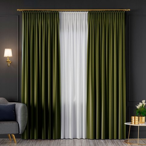 SERINA Tkanina dekoracyjna, wys. 300cm, kolor 062 chłodny zielony 318744/TDP/062/000300/1