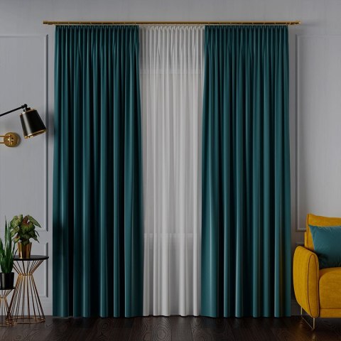 SERINA Tkanina dekoracyjna, wys. 300cm, kolor 069 ciemny petrol 318744/TDP/069/000300/1