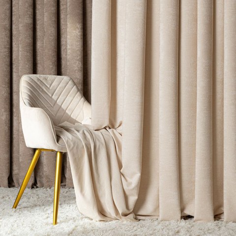 SOFT Zasłona gotowa na przelotkach, 140x260cm, kolor 001 kremowy TD0035/ZGP/001/140260/1