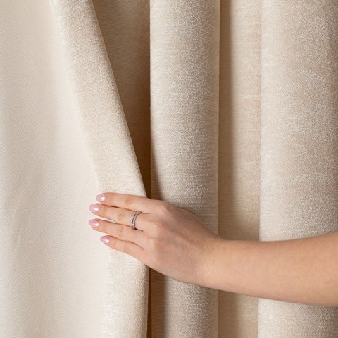 SOFT Zasłona gotowa na przelotkach, 140x260cm, kolor 001 kremowy TD0035/ZGP/001/140260/1