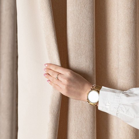 SOFT Zasłona gotowa na przelotkach, 140x260cm, kolor 002 beżowy TD0035/ZGP/002/140260/1