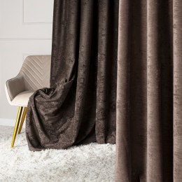 SOFT Zasłona gotowa na przelotkach, 140x260cm, kolor 009 ciemny chłodny brązowy TD0035/ZGP/009/140260/1