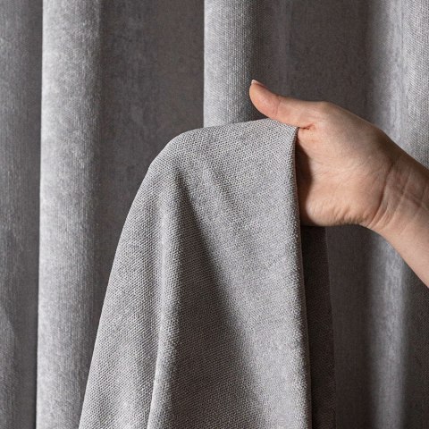 SOFT Zasłona gotowa na przelotkach, 140x260cm, kolor 022 jasny szary TD0035/ZGP/022/140260/1