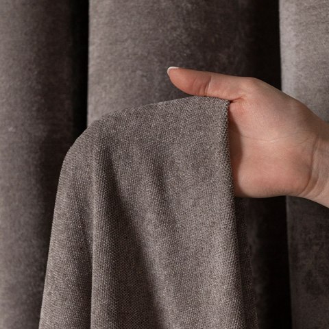 SOFT Zasłona gotowa na przelotkach, 140x260cm, kolor 025 szarobrązowy TD0035/ZGP/025/140260/1