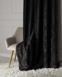SOFT Zasłona gotowa na przelotkach, 140x260cm, kolor 028 czarny TD0035/ZGP/028/140260/1