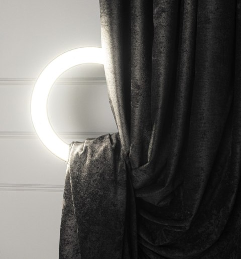 SOFT Zasłona gotowa na przelotkach, 140x260cm, kolor 028 czarny TD0035/ZGP/028/140260/1