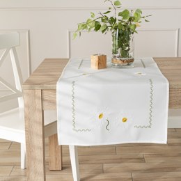 SUMMER Bieżnik z haftem, 38cmx140cm, kolor biały 192037/KSP/L01/038140/1