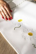 SUMMER Bieżnik z haftem, 38cmx160cm, kolor biały 192037/KSP/L01/038160/1