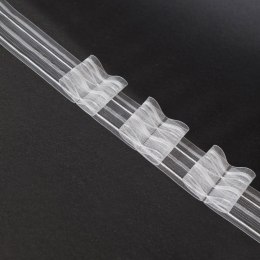 Taśma PODWÓJNA ZAKŁADKA 1:2,5, szer. 5cm, transparentna z białym sznurkiem, FM050-22-1C3 TASMAA/U2Z/250/005000/1