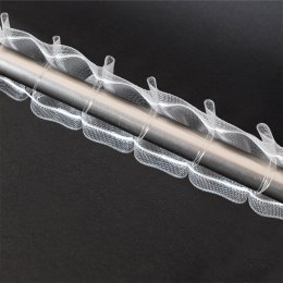 Taśma SMOK na karnisz 1:2, szer. 5cm, transparentna z białym sznurkiem, FM050-KS-1C3 TASMAA/Z3Z/P20/005000/1