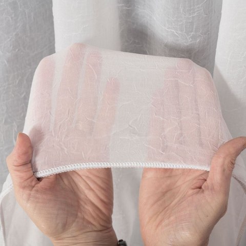 Woal kreszowany z ołowianką, wys. 270cm, kolor biały 002301/OLO/001/000270/1