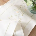 ZIELONA MELODIA Bieżnik z haftem, 38cmx140cm, kolor biały 291829/KSP/L01/038140/1