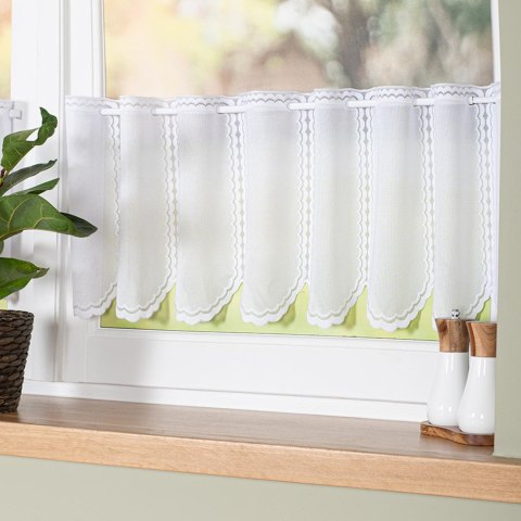 Zazdrostka żakardowa panelowa, wys. 30cm, kolor biały 023429/000/001/000030/1