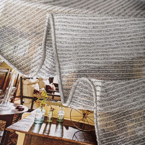 Firanka fantazyjna z ołowianką, wys. 300cm, kolor 020 szary 002040/OLO/020/000300/1