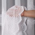 Firanka haftowana pasowa, wys. 300cm, kolor biały FH0045/768/001/000300/1