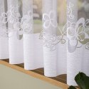 Firanka żakardowa ze wzorem na samym dole, wys. 155cm, kolor biały 107199/000/001/000155/1