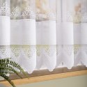 Firanka żakardowa ze wzorem pasowym, wys. 155cm, kolor biały 107363/000/001/000155/1