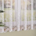 Firanka żakardowa ze wzorem pasowym, wys. 170cm, kolor biały 019461/000/001/000170/1