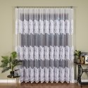 Firanka żakardowa ze wzorem pasowym, wys. 250cm, kolor biały 049365/000/001/000250/1