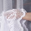 Firanka żakardowa ze wzorem pasowym, wys. 250cm, kolor biały 049365/000/001/000250/1