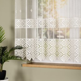 Firanka żakardowa ze wzorem po całości, wys. 155cm, kolor 025 kremowy 011450/000/025/000155/1