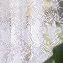 Firanka żakardowa ze wzorem po całości, wys. 160cm, kolor biały 049348/000/001/000160/1
