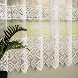 Firanka żakardowa ze wzorem po całości, wys. 175cm, kolor 025 kremowy 011450/000/025/000175/1