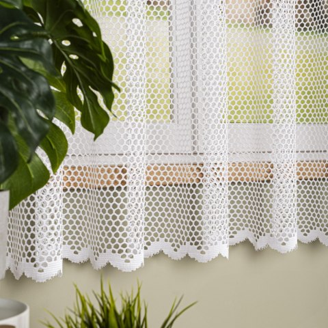 Firanka żakardowa ze wzorem po całości, wys. 180cm, kolor biały 011607/000/001/000180/1