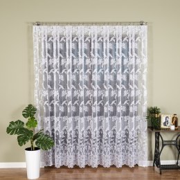 Firanka żakardowa ze wzorem po całości, wys. 250cm, kolor biały 049815/000/001/000250/1