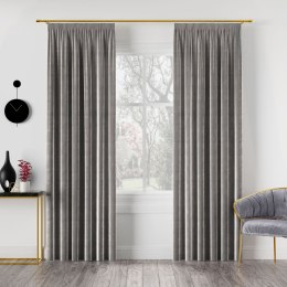 VELVI Zasłona gotowa na taśmie, 140x160cm, kolor 005 jasny szary VELVI0/ZGT/005/140160/1