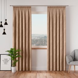 VELVI Zasłona gotowa na taśmie, 140x230cm, kolor 001 ciemny beżowy VELVI0/ZGT/001/140230/1